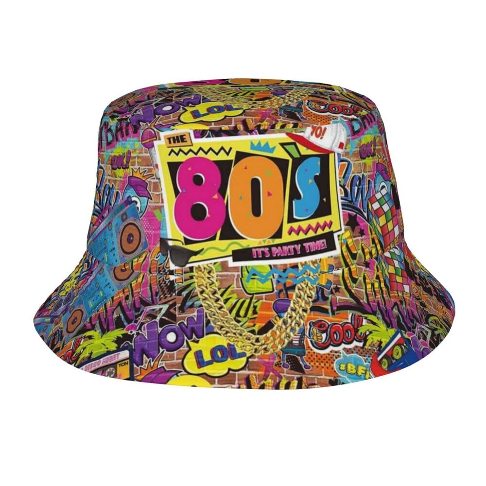 6880 Bucket Hat 80s Style Fisherman Hat Travel Beach Sun Hat Outdoor Cap - Picture 1 of 8